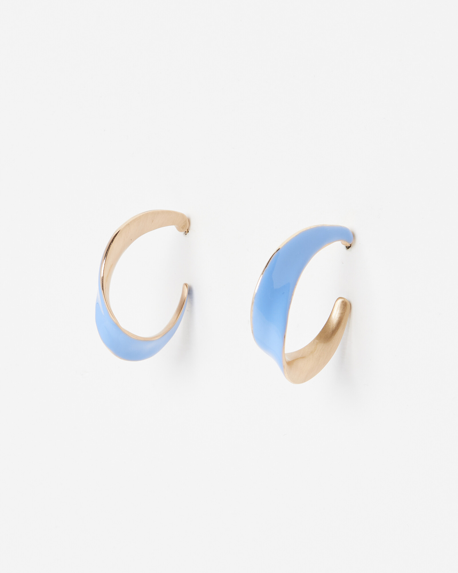 Roxanne Twisted Blue Hoop Earrings